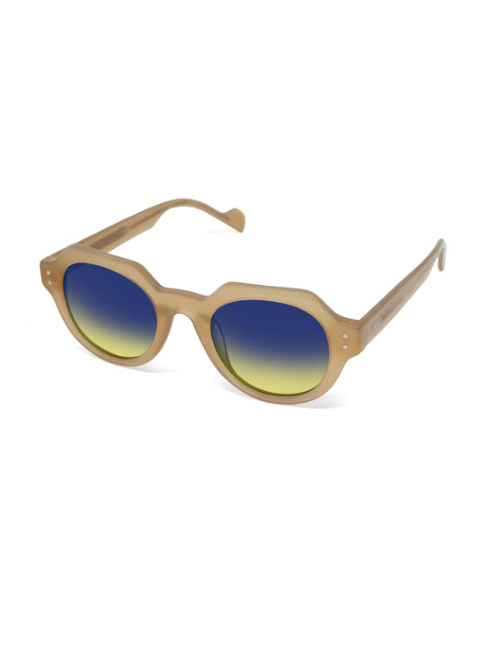 Helios Nude with Blue/Yellow Gradient Lenses