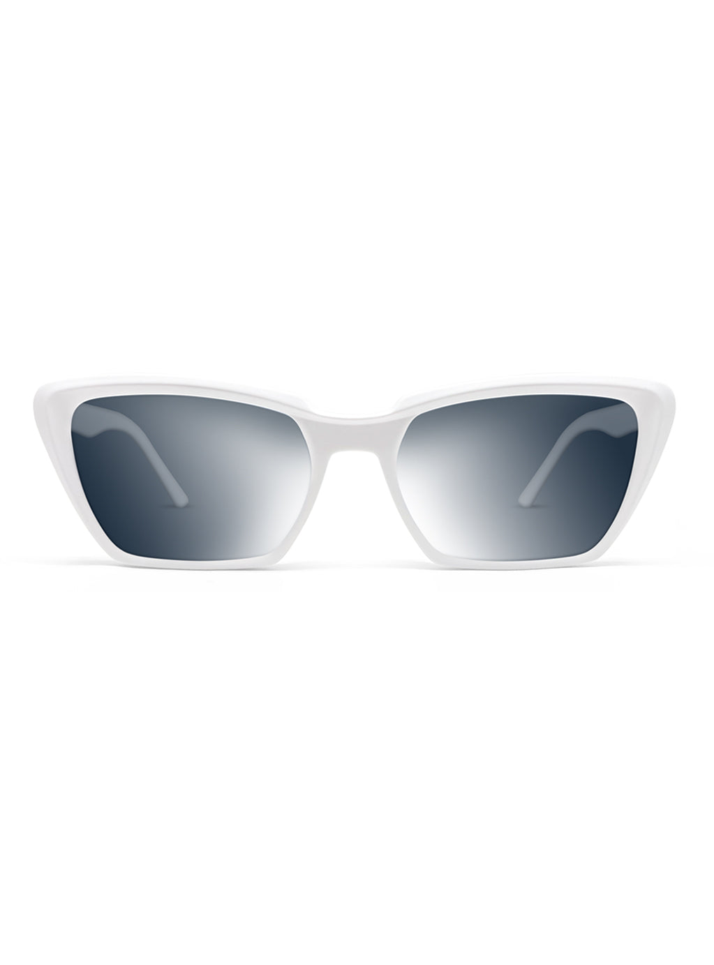 Refine White with Grey Mirrored Lenses