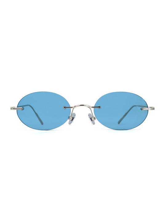 Elenova Silver with Blue Lenses