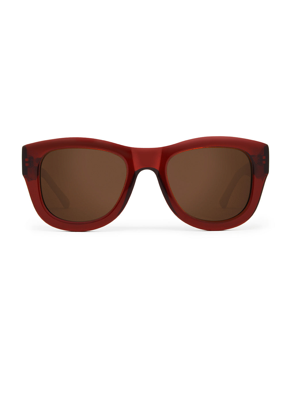 Blaze Red with Brown Lenses