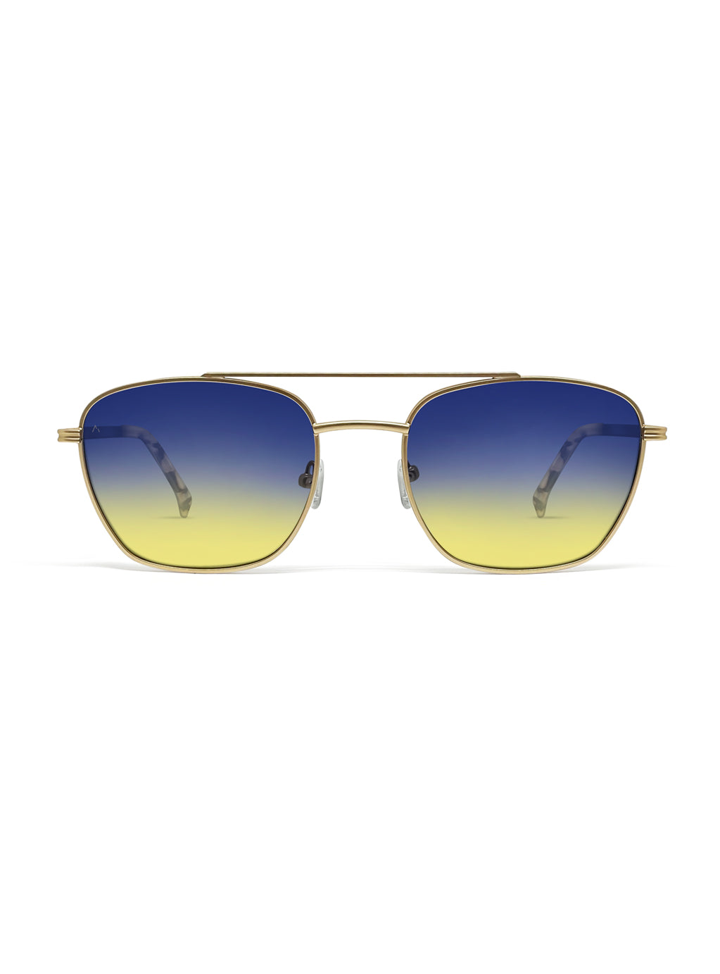 Double D Gold with Blue/Yellow Gradient Lenses